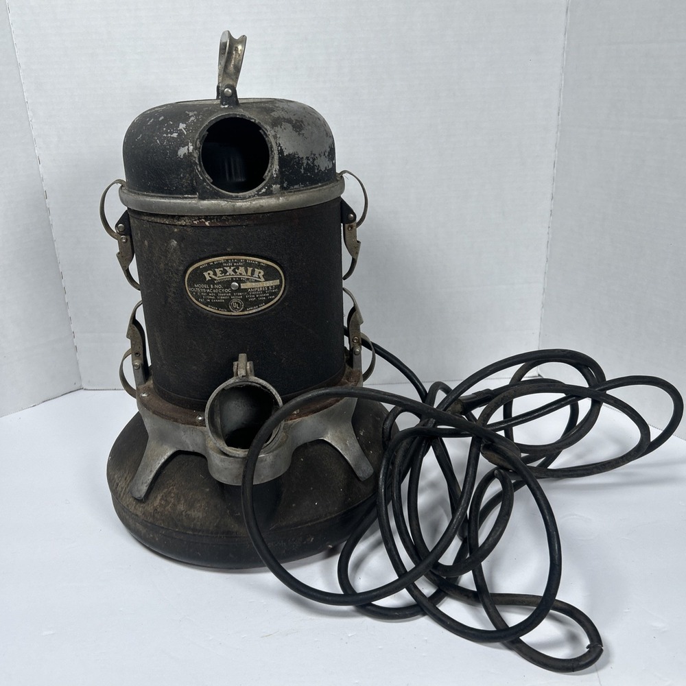 Vintage 1930s Black Rexair Model B Vacuum Rainbow Works‎ READ